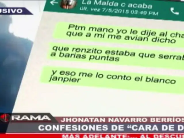 Jhonatan Navarro Berríos: confesiones de ‘Cara de dedo’