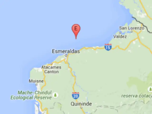 Sismo 5,3 grados de magnitud sacudió las costas de Ecuador