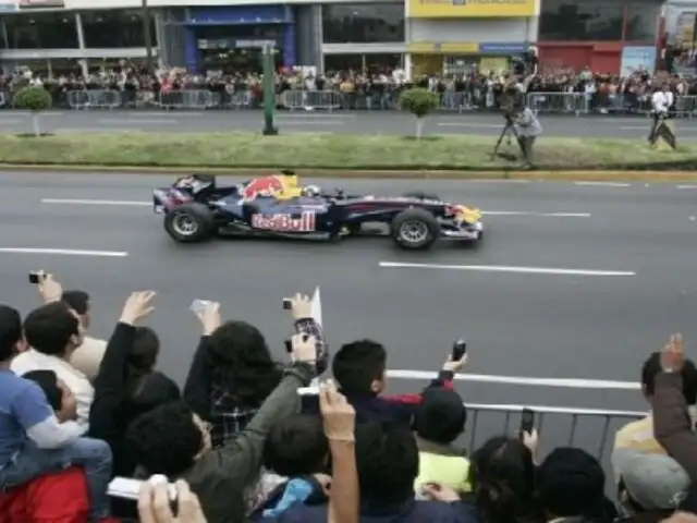 Cierran calles del Centro de Lima por exhibición Fórmula 1