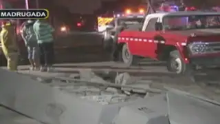 Excesiva celebración: hombre aparentemente ebrio chocó camioneta en El Agustino