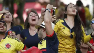 Así fue la reacción de los hinchas colombianos en Lima tras perder frente a Inglaterra