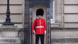 VIDEO : guardia real británico no soportó las burlas de un turista