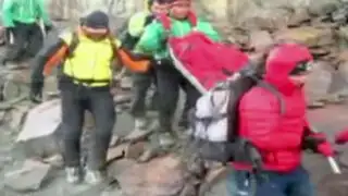 Rescatan cuerpos de montañistas extranjeros en nevado de Huaraz