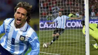 VIDEO : Batistuta anotó un gol en una jugada muy parecida a la de Higuaín