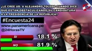 Encuesta 24: 81.9% no le cree a Toledo cuando dice que están obstaculizando su candidatura