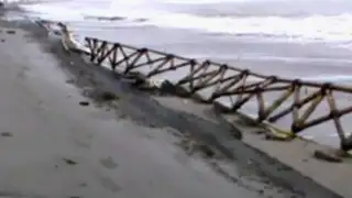 Pisco: malecón destruido por fuerte oleaje