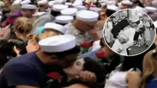 EEUU: recrean beso de marinero y enfermera tras fin de Segunda Guerra Mundial