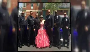 EEUU: policías latinos celebran quinceañero a hija de mujer con cáncer