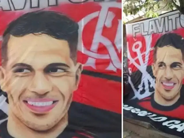 Paolo Guerrero  : hinchas de Flamengo dedican banderola al ‘depredador’