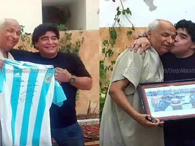 Maradona se reencontró con árbitro que no vio ‘La mano de Dios’