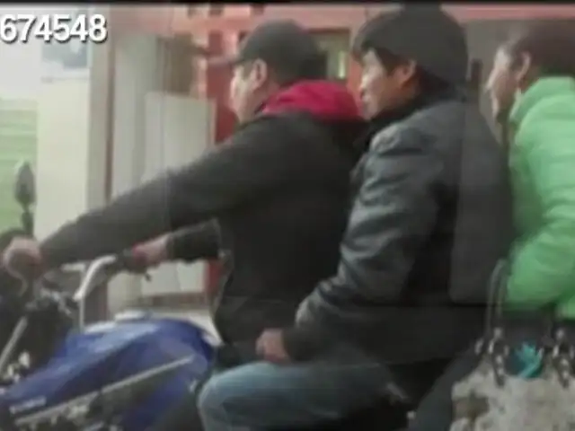 Juliaca: personas se movilizan en moto sin las mínimas medidas de seguridad