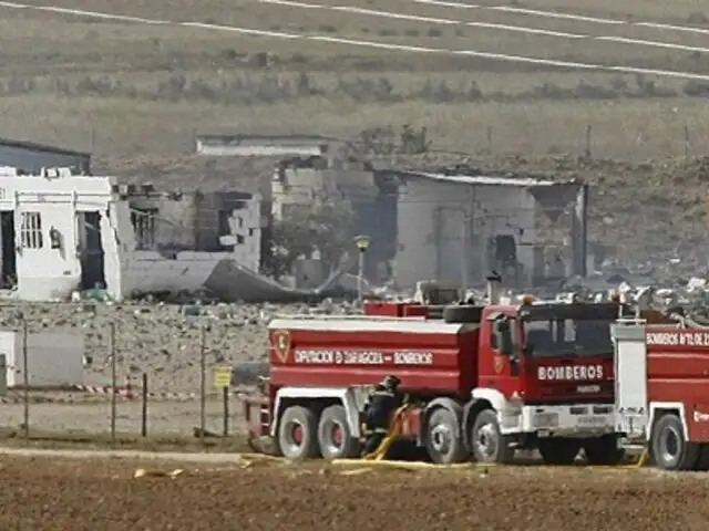 Explosión en fábrica de pirotécnicos dejó cinco muertos y seis heridos en Zaragoza