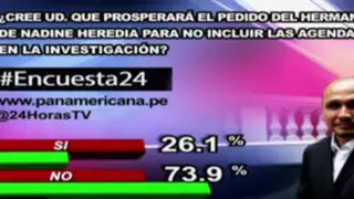 Encuesta 24: 73.9% no cree que prospere pedido de Ilan Heredia
