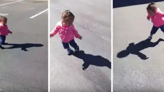 YouTube: así fue la reacción de una niña al ver su sombra por primera vez
