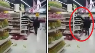 VIDEO: chileno aprovecha pánico por terremoto para robar en supermercado