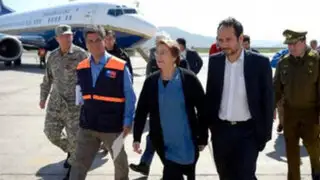Presidenta Bachelet llegó a la zona más afectada por el terremoto
