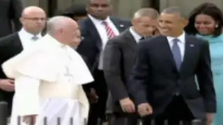 Papa Francisco llegó a Estados Unidos y fue recibido por Barack Obama