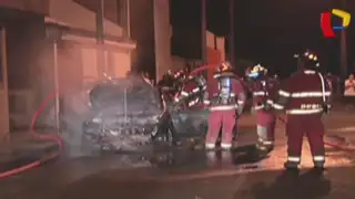 Desconocidos incendiaron auto de miembro de construcción civil