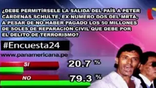 Encuesta 24: 79.3% considera que Peter Cárdenas no debe salir del país