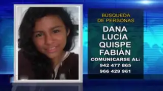 Persona desaparecida: familiares buscan a Dana Quispe Fabián