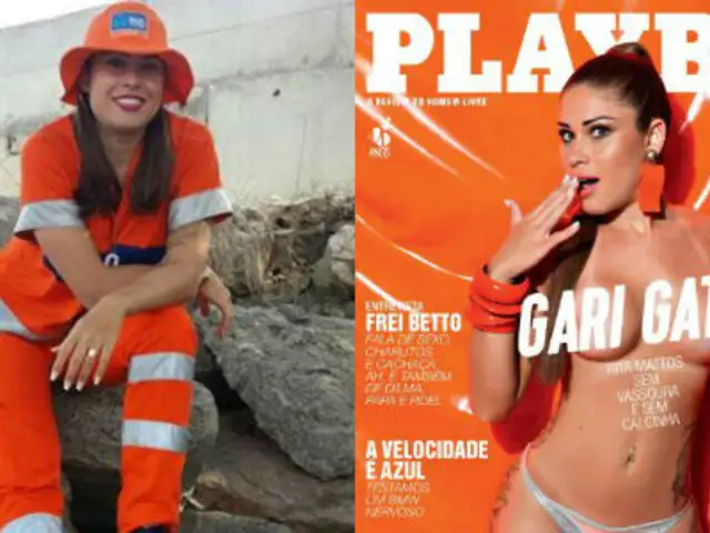 FOTOS: ‘La barrendera más sexy del mundo’ se desnudó en Playboy Brasil