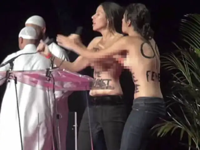 Activistas de Femen irrumpieron en conferencia musulmana