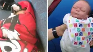VIDEO: Policía se moviliza para rescatar un bebé, pero se llevaron una sorpresa