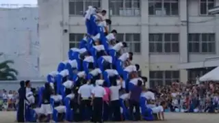 VIDEO: torre de niños se derrumba dejando seis heridos