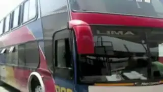 Ica: conductor de ómnibus habla por teléfono mientras maneja
