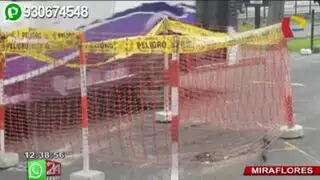Miraflores: forado en pista genera caos vehicular en avenida Pardo