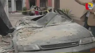 Cercado de Lima: pared de casa demolida aplasta auto
