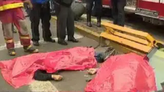 Dos comerciantes mueren atropellados en la avenida Abancay