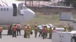 Avión realiza aterrizaje forzoso en el Cusco