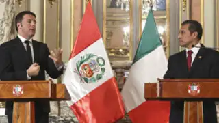 Ollanta Humala se reúne con premier italiano en Palacio de Gobierno