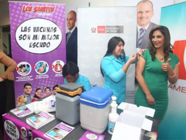 Minsa realizó campaña de vacunación en Panamericana Televisión