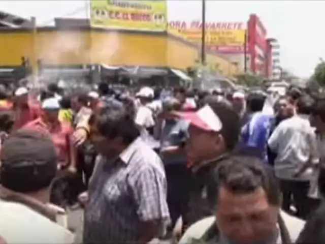 Centro de Lima: disturbios durante marcha de transportistas