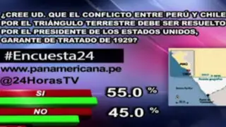 Encuesta 24: 55% a favor de que EEUU resuelva impasse entre Perú y Chile