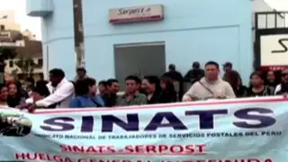 Trabajadores de Serpost inician huelga indefinida