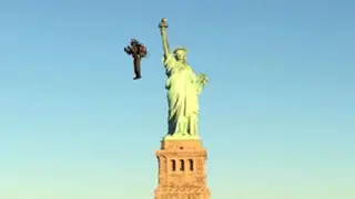 VIDEO: así es un impresionante vuelo con una mochila propulsora en Nueva York