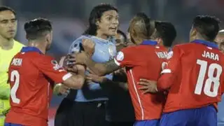 Uruguay y Chile se vuelven a ver las caras tras incidente entre Cavani y Jara