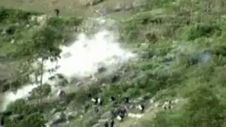 La Libertad: invasores se enfrentan violentamente a la policía en mina de oro