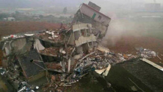 China: gigantesco alud derrumba 30 edificios y deja decenas de desaparecidos