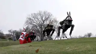 YouTube: mira cómo estos renos robots tiran el trineo de Papá Noel