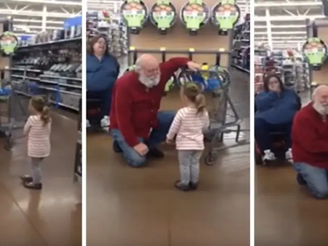 VIDEO: así reaccionó el hombre que fue confundido con Papa Noel por una niña