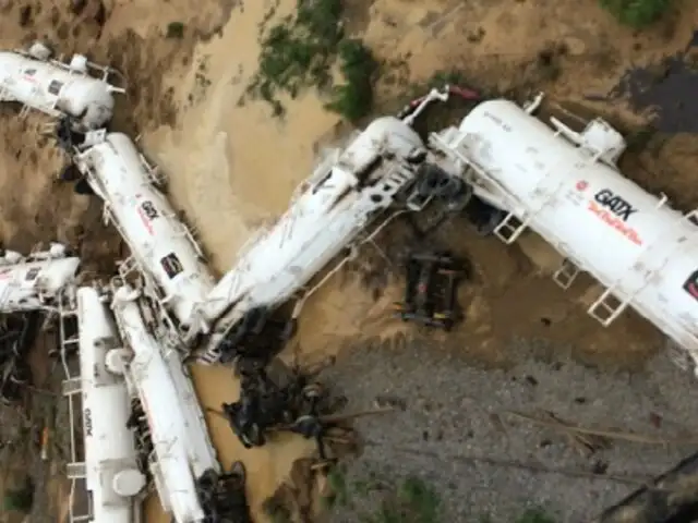 Tren con 200 mil litros de ácido sulfúrico se descarriló en Australia