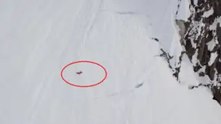 Esquiadora salva de morir al sufrir caída de 300 metros