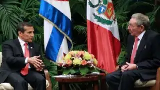 Presidente Humala se reunió con Raúl Castro en Cuba
