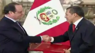 Presidente francés llegó a Lima y se reunió con Ollanta Humala