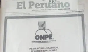 Polémica: diario oficial El Peruano confunde logo de la Onpe
