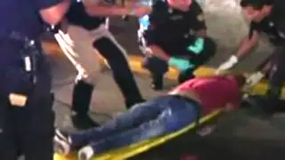Hombre cae a la Vía Expresa tras romperse baranda de seguridad